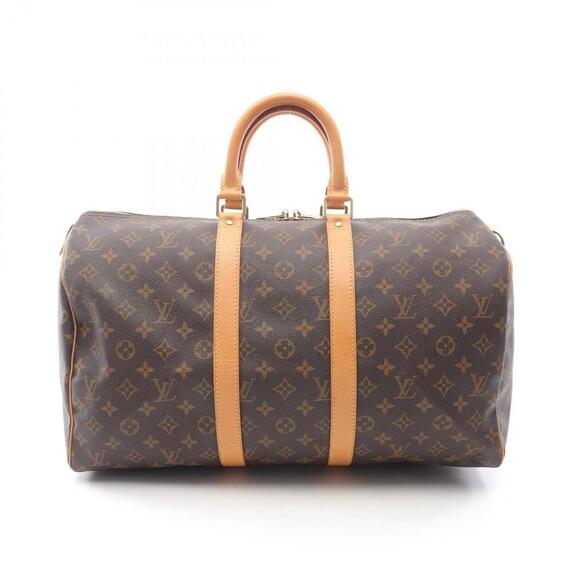 LOUIS VUITTON Brown Monogram Leather Boston Bag - Picture 1 of 11